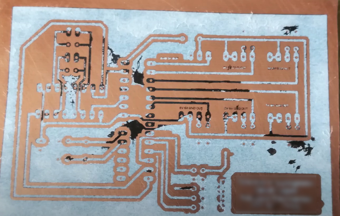 Etched PCB board